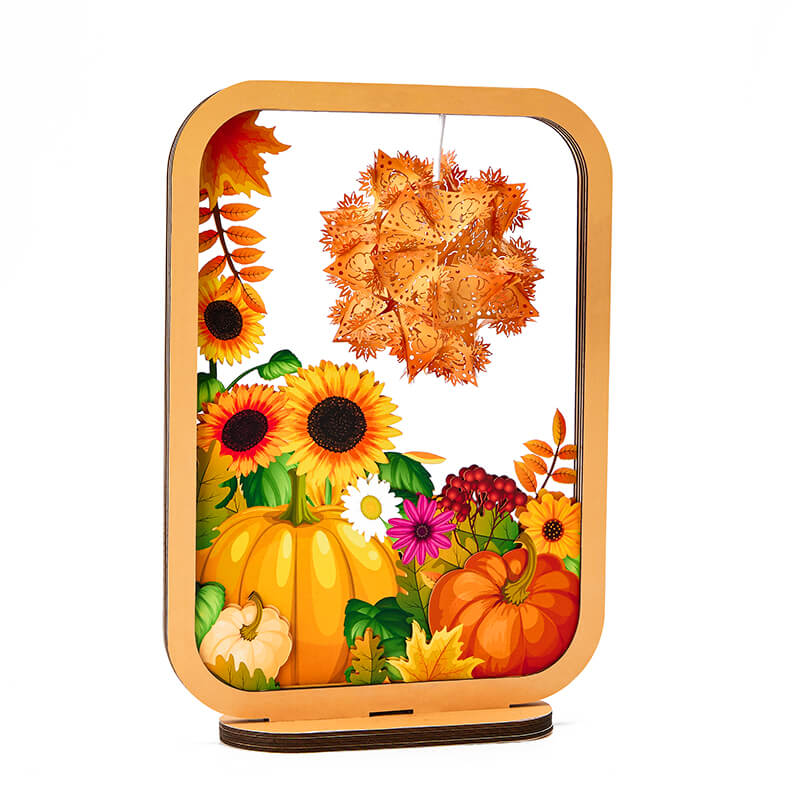 3D Paper Sculpture Night Light Fall Halloween Gifts for Kids and Adults Great Decor Light in Bedroom Living Room
