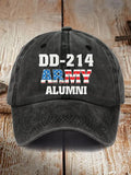Retro DD-214 Army Alumni Print Baseball Cap