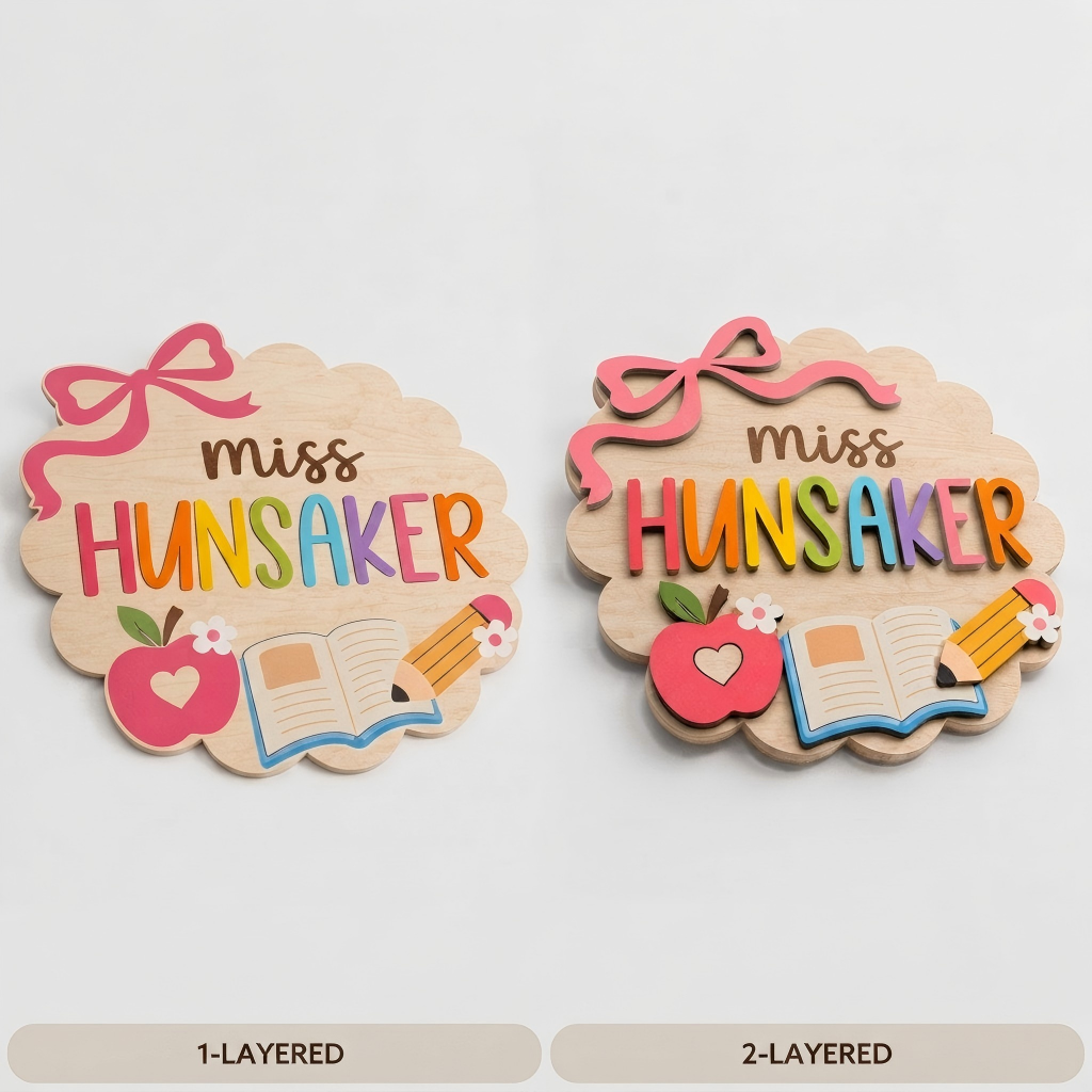 Personalized 3D Teacher Door Sign: Back to School Classroom Decor