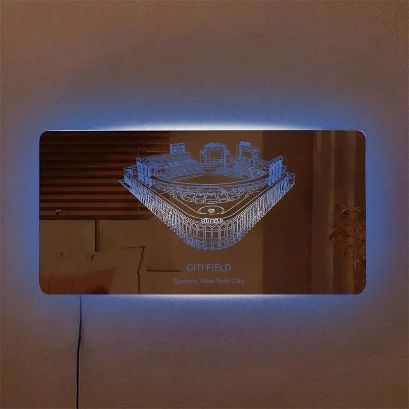 Busch Stadium Mirror Light Custom Stadium Names with Anniversary Date Personalized Gift for Sport Lover