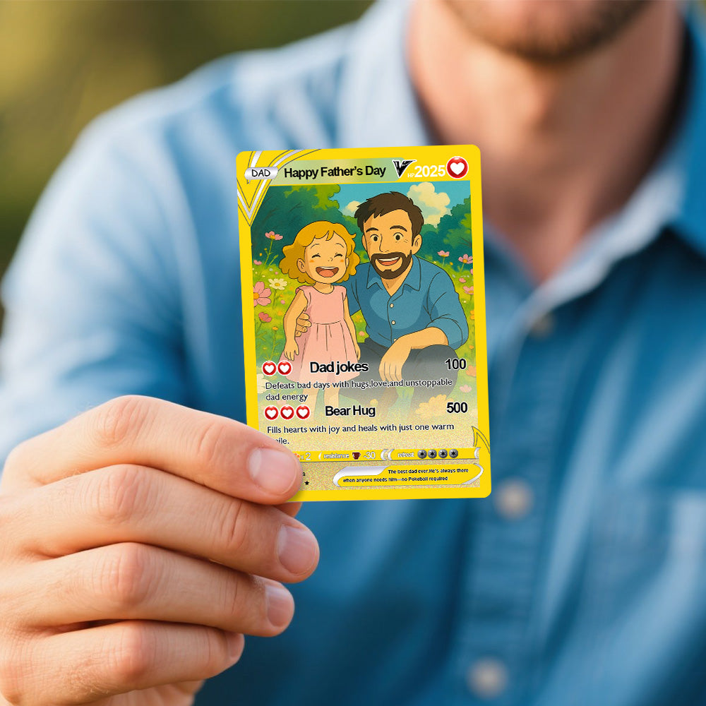 Custom Poke Card, Gift For dad, Father's Day Gift, Custom Poke Present