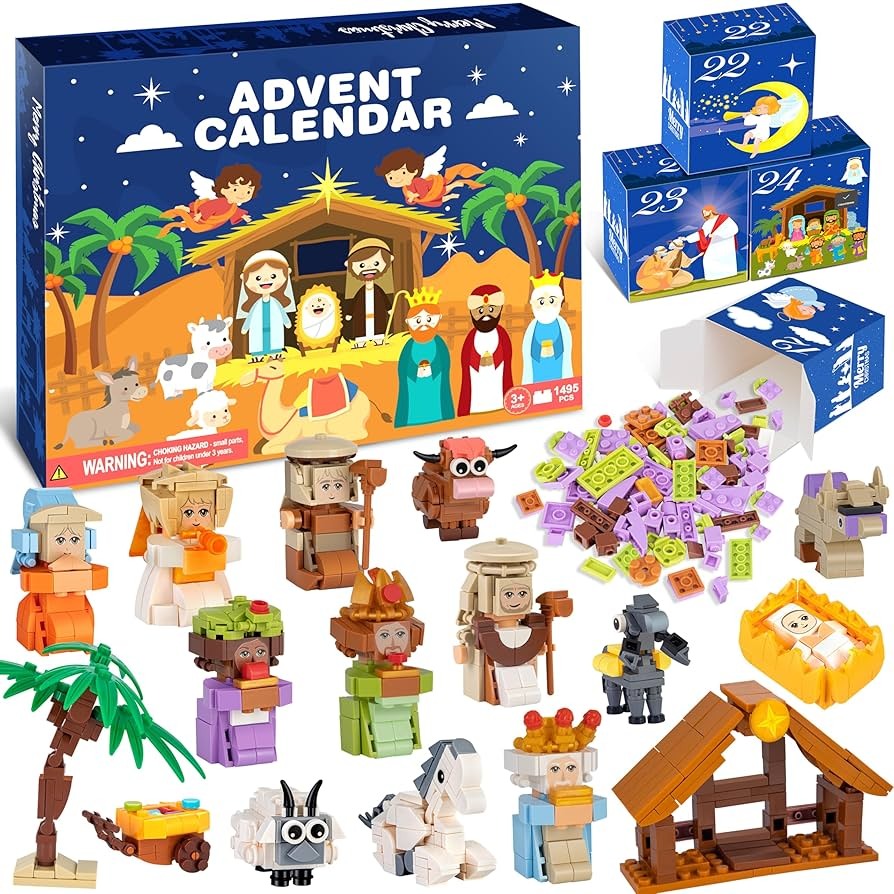 Jesus Building Blocks Advent Calendar DIY Christmas Toy