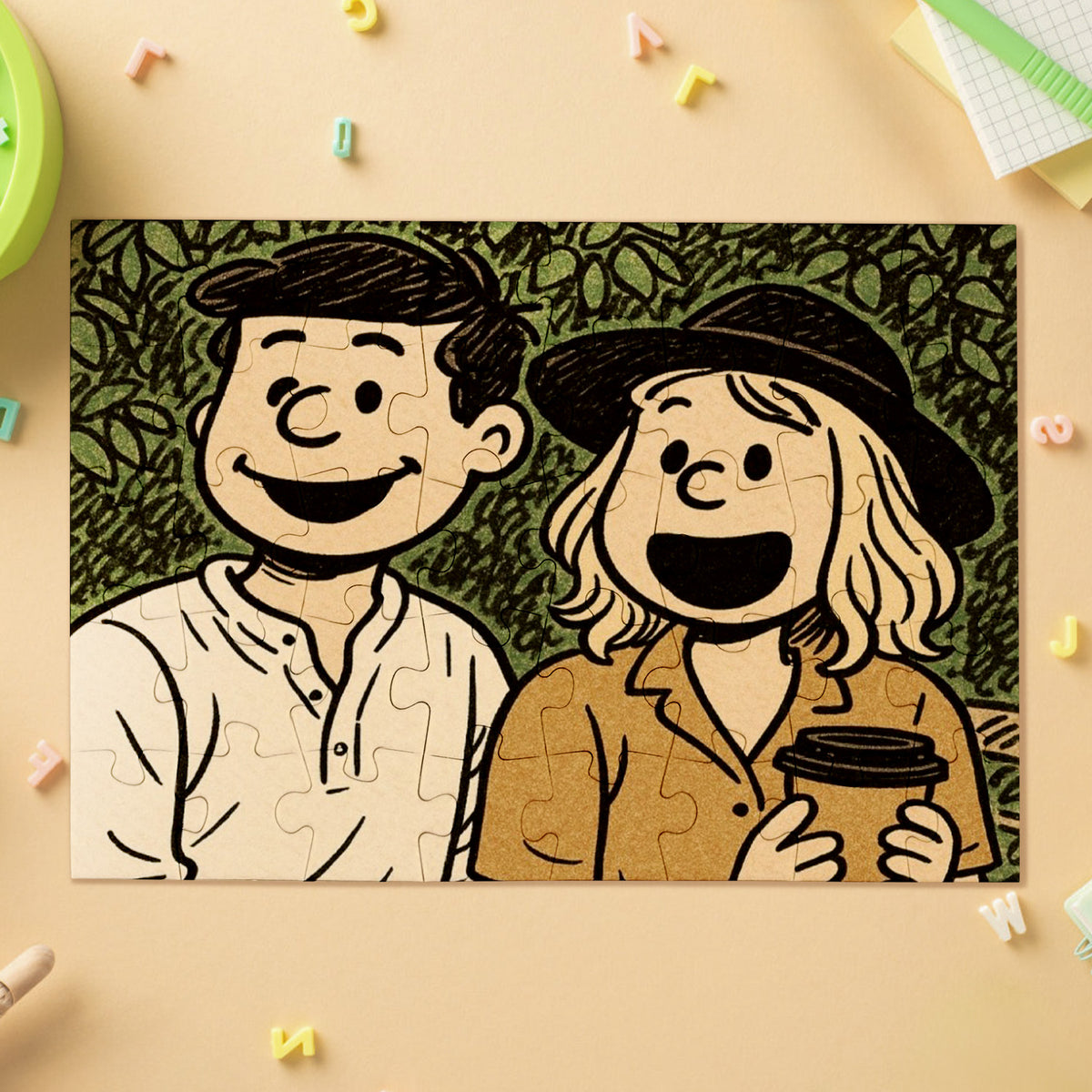 Custom Photo Puzzles Personalized Comic Cartoon Style Image Puzzles