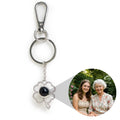 Personalized Clover Photo Keychain Custom Projection Gem Key Ring Christmas Gifts for BFF
