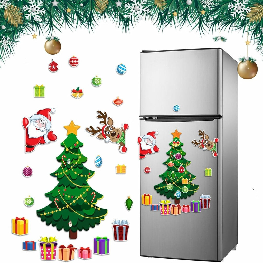 Magnetic Stickers Christmas Tree Decorations Fridge Magnets Sticker Decoration