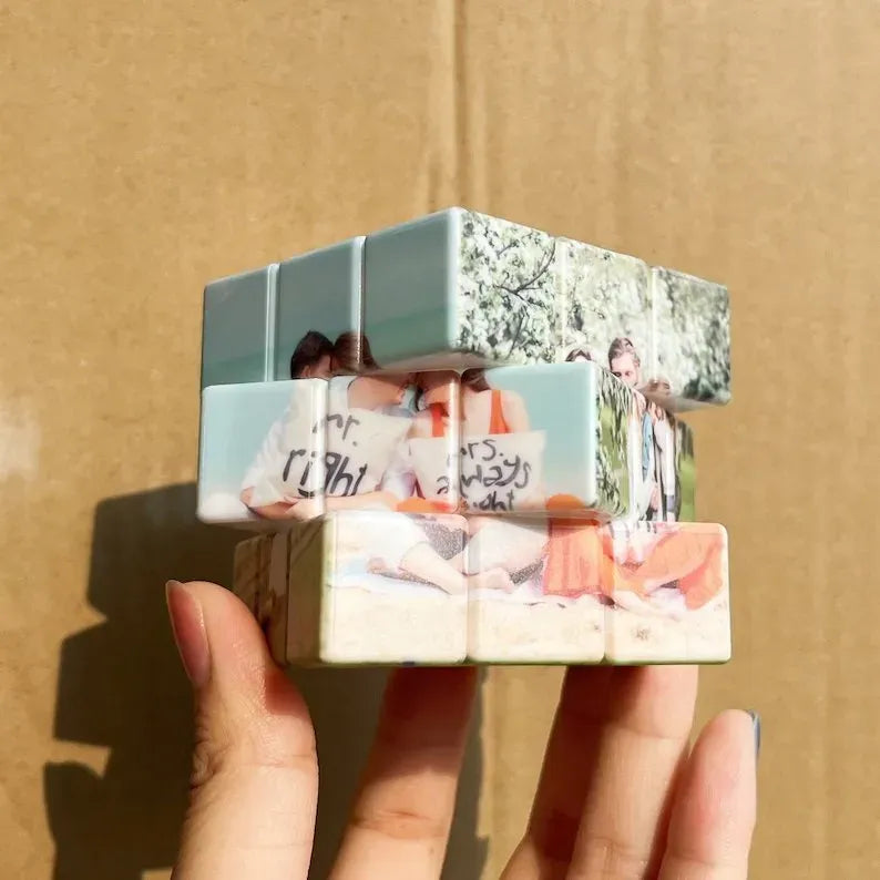 Custom Multiphoto Rubik's Cube Gift for Couples