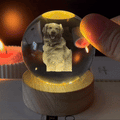 Custom Photo Crystal Ball Night Light Personalized Photo Crystal Light Gift for Pet Lovers