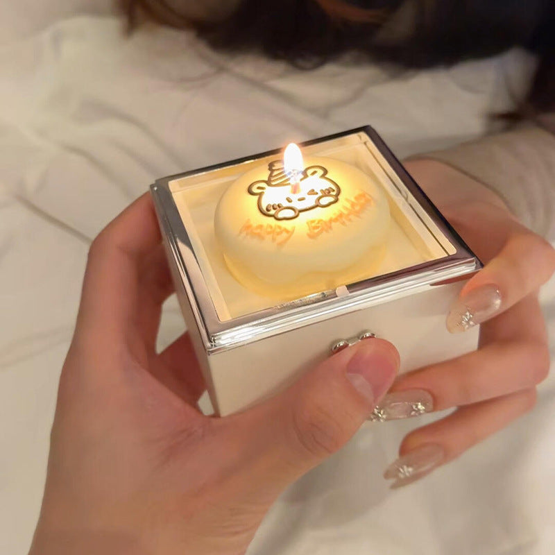 Magical Bear Cake Ring Box With Personalized Birthstone Ring Surprise Gift Birthday Gift
