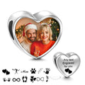 Custom Photo Charm Engraved Heart  Picture Charm Gifts for Christmas