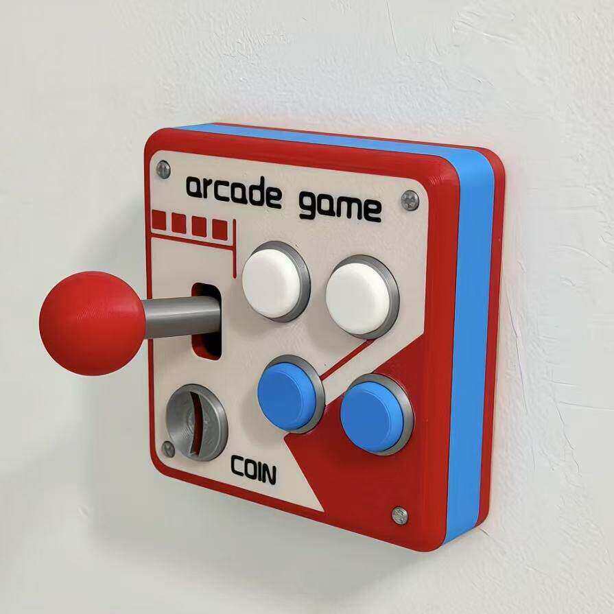 3D Printed Retro Arcade Controller Inspired Switch Cover Decor for Family