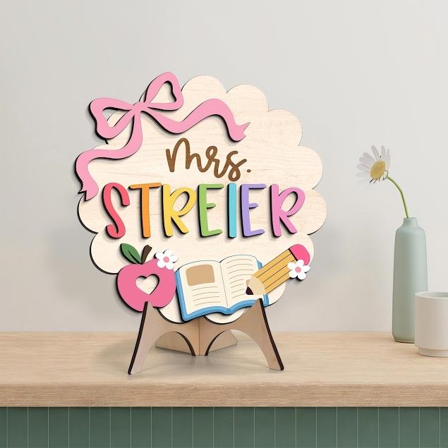 Personalized 3D Teacher Door Sign: Back to School Classroom Decor