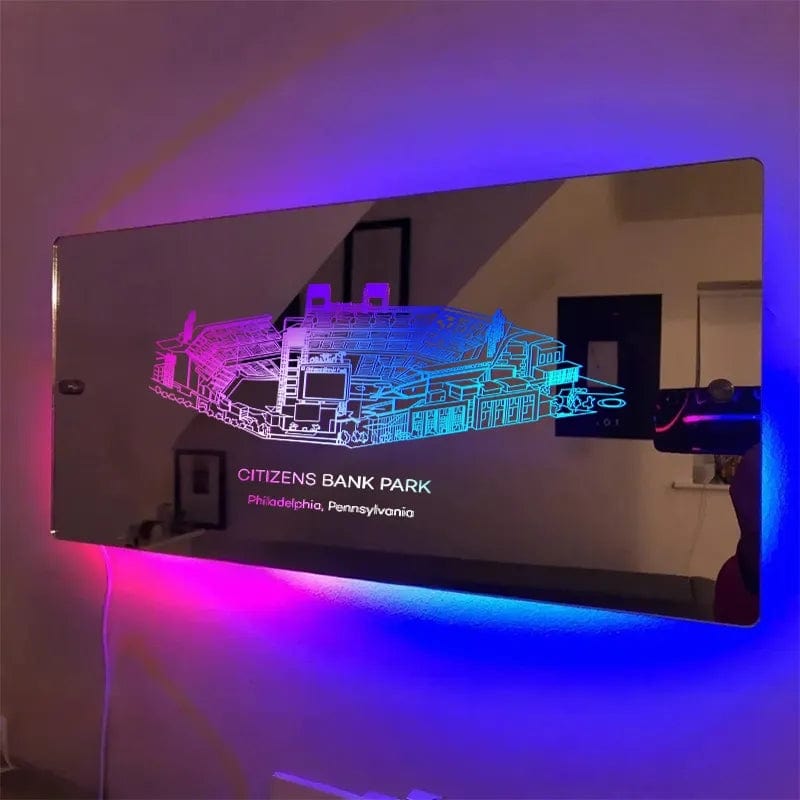 Dodger Stadium Mirror Light Custom Name and Date Personalized Gift for Sport Lover