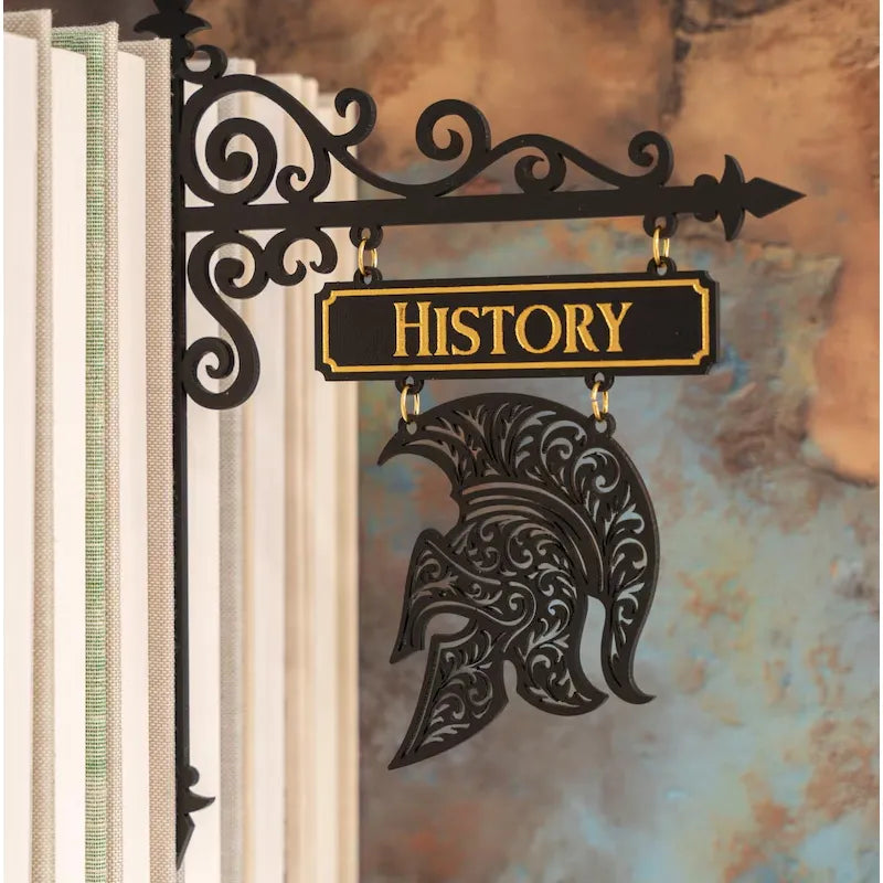 Handcrafted Bookshelf Dividers Tavern Bookshelf Signs, Home Library Decor Book Gift Library Organizers Gift for Readers