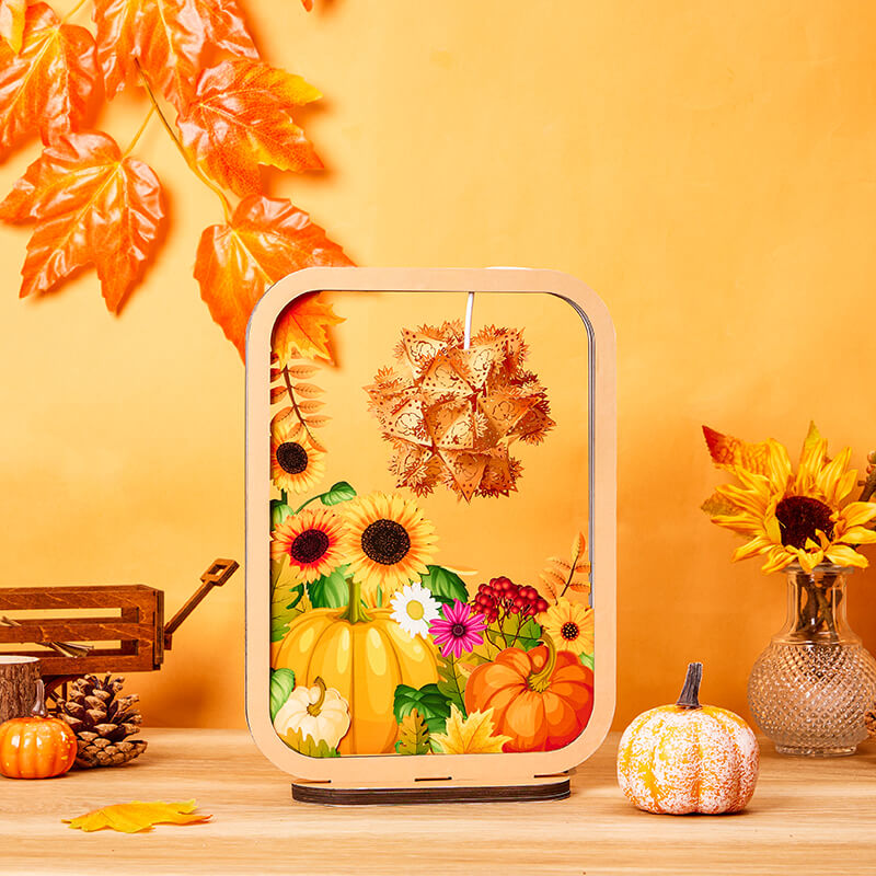 3D Paper Sculpture Night Light Fall Halloween Gifts for Kids and Adults Great Decor Light in Bedroom Living Room