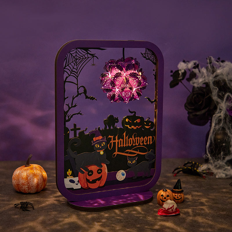 3D Paper Sculpture Night Light Fall Halloween Gifts for Kids and Adults Great Decor Light in Bedroom Living Room