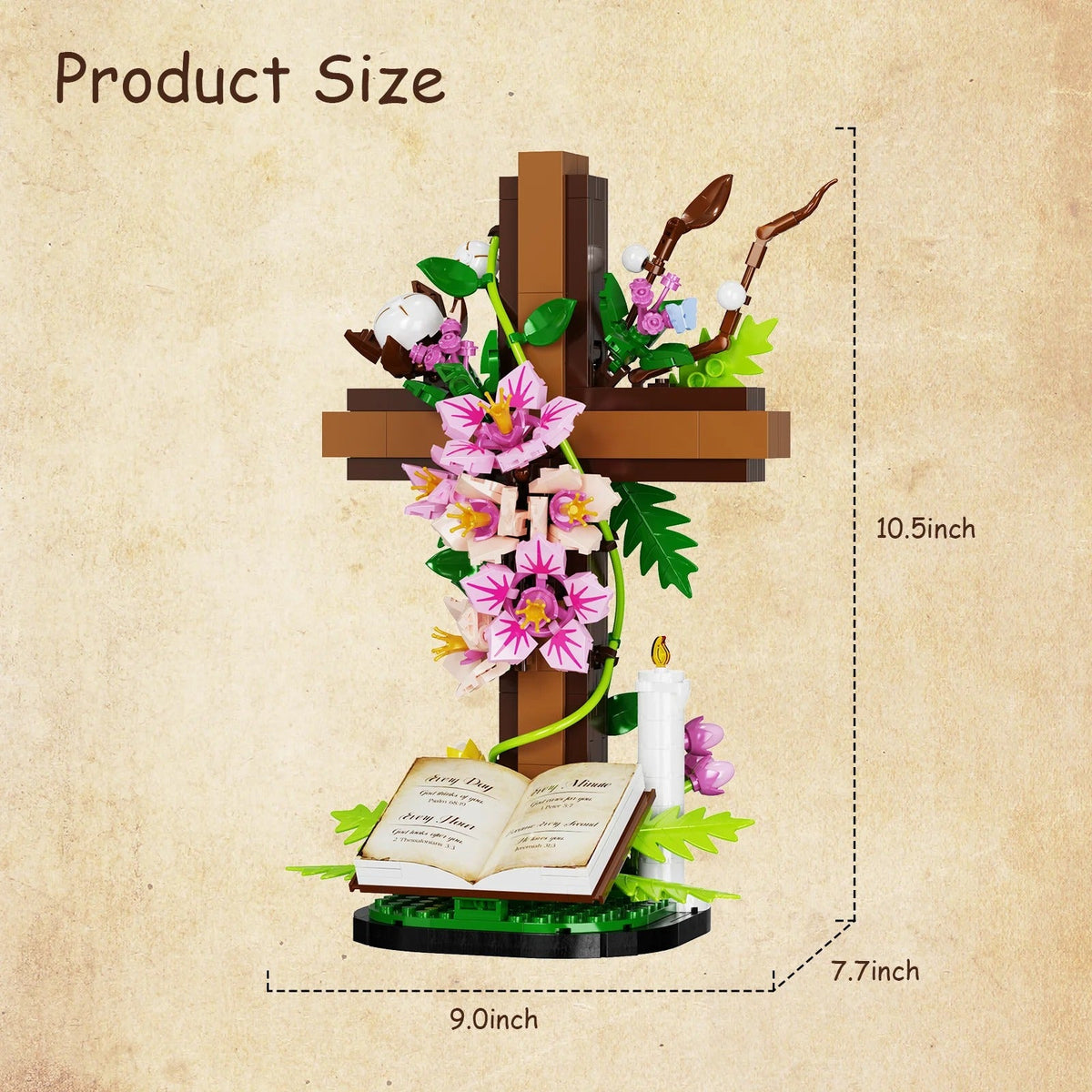 Cross and Holy Bible Building Blocks Meaningful Christian Gift Based Gifts
