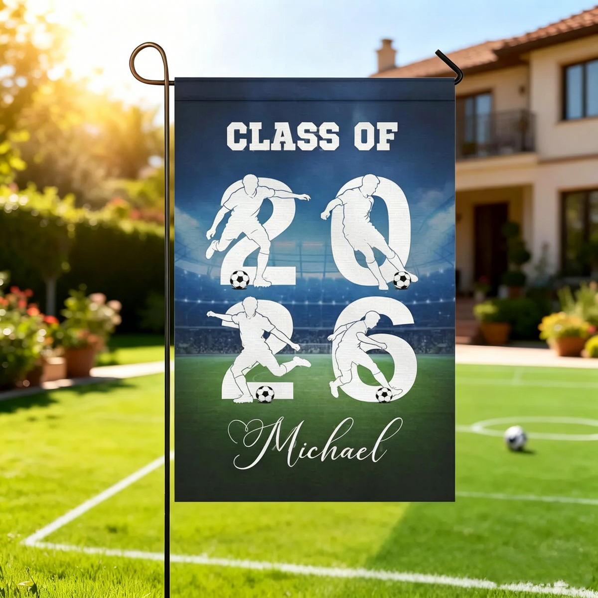 2026 Football Fever Soccer Garden Flag – Personalized USA Football Decorative Yard Banner for Outdoor Home Decor and Sports Fans