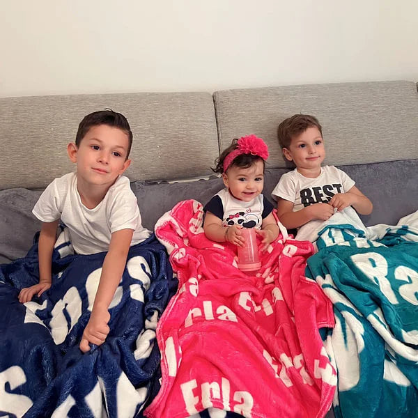 High Quality Personalized Super Soft Name Family Blanket