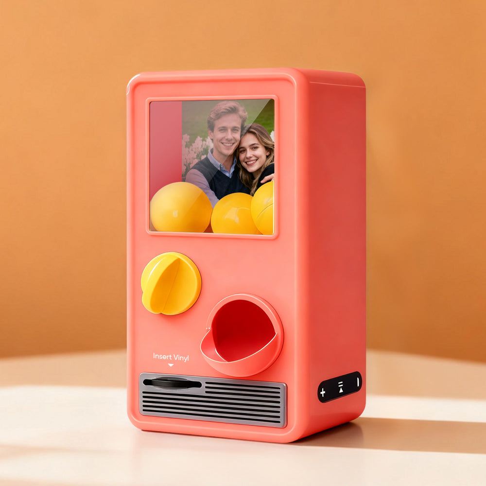 TT ALL Personalized Music and Photo Music Gachapon Machine Custom Song Mini Record Box Retro Gifts for Her Christmas Gifts