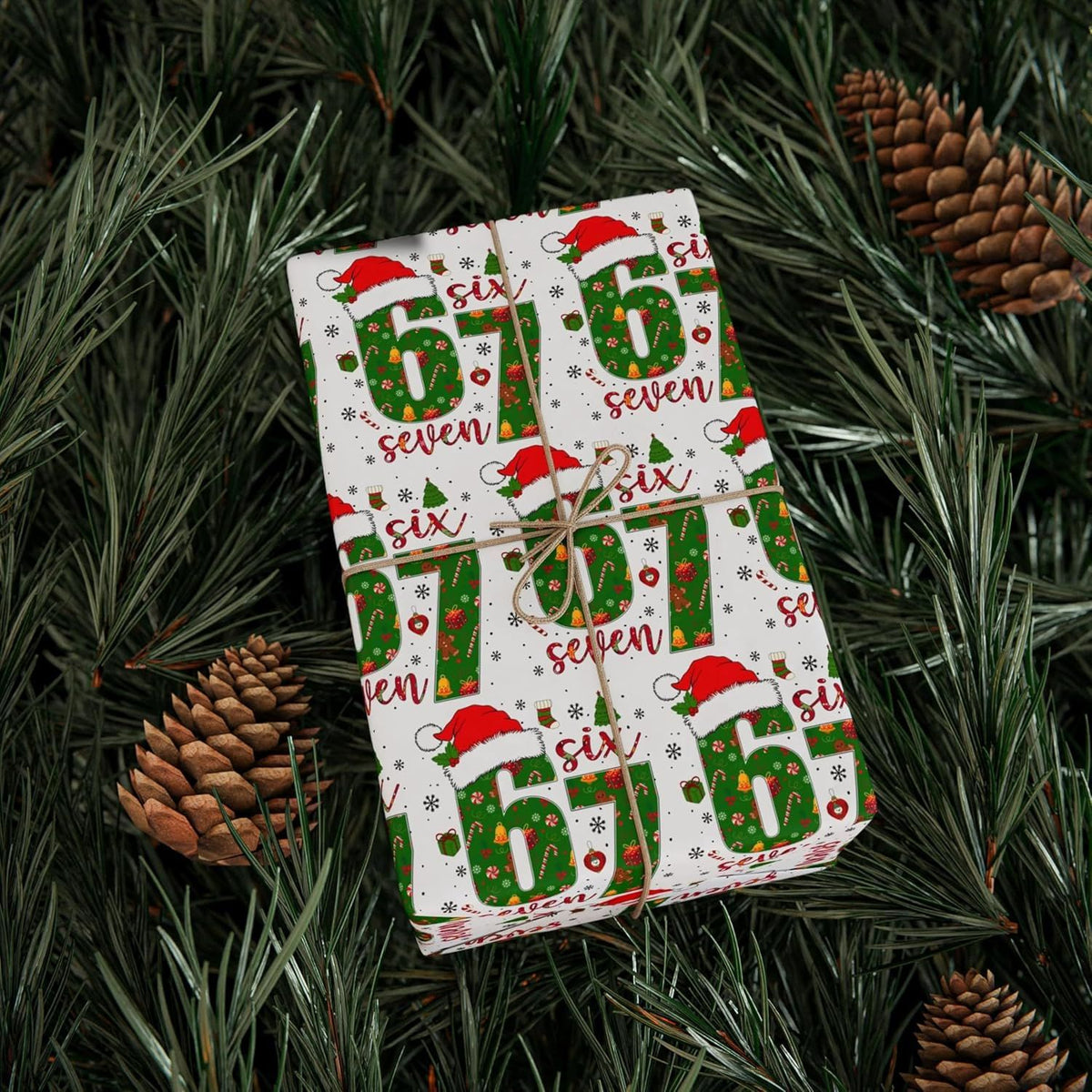 67 Meme Christmas Gift Wrap Funny Holiday Wrapping Paper Trendy Christmas Packaging for Friends Gift for Kids