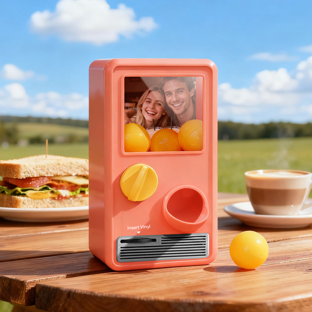 TT ALL Personalized Music and Photo Music Gachapon Machine Custom Song Mini Record Box Retro Gifts for Her Christmas Gifts