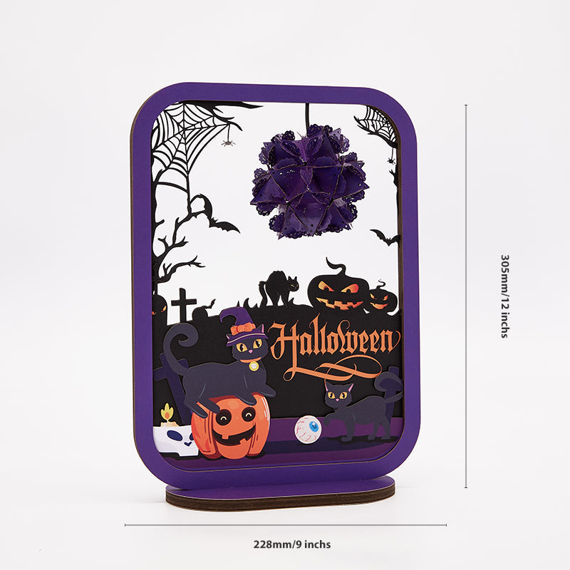 3D Paper Sculpture Night Light Fall Halloween Gifts for Kids and Adults Great Decor Light in Bedroom Living Room