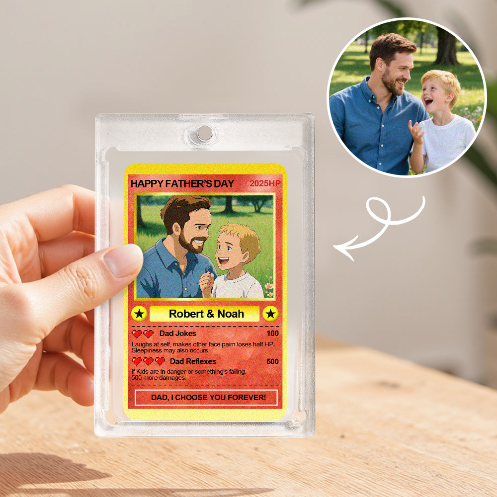 Custom Poke Card, Gift For dad, Father's Day Gift, Custom Poke Present