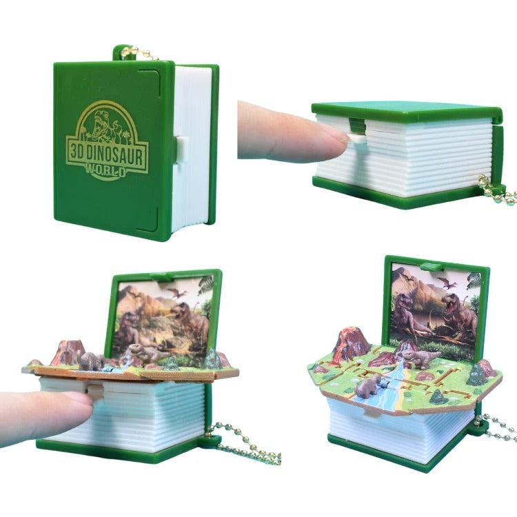 3d Pop-up Book Keychain Folding Bomb Book Decompression Pendant