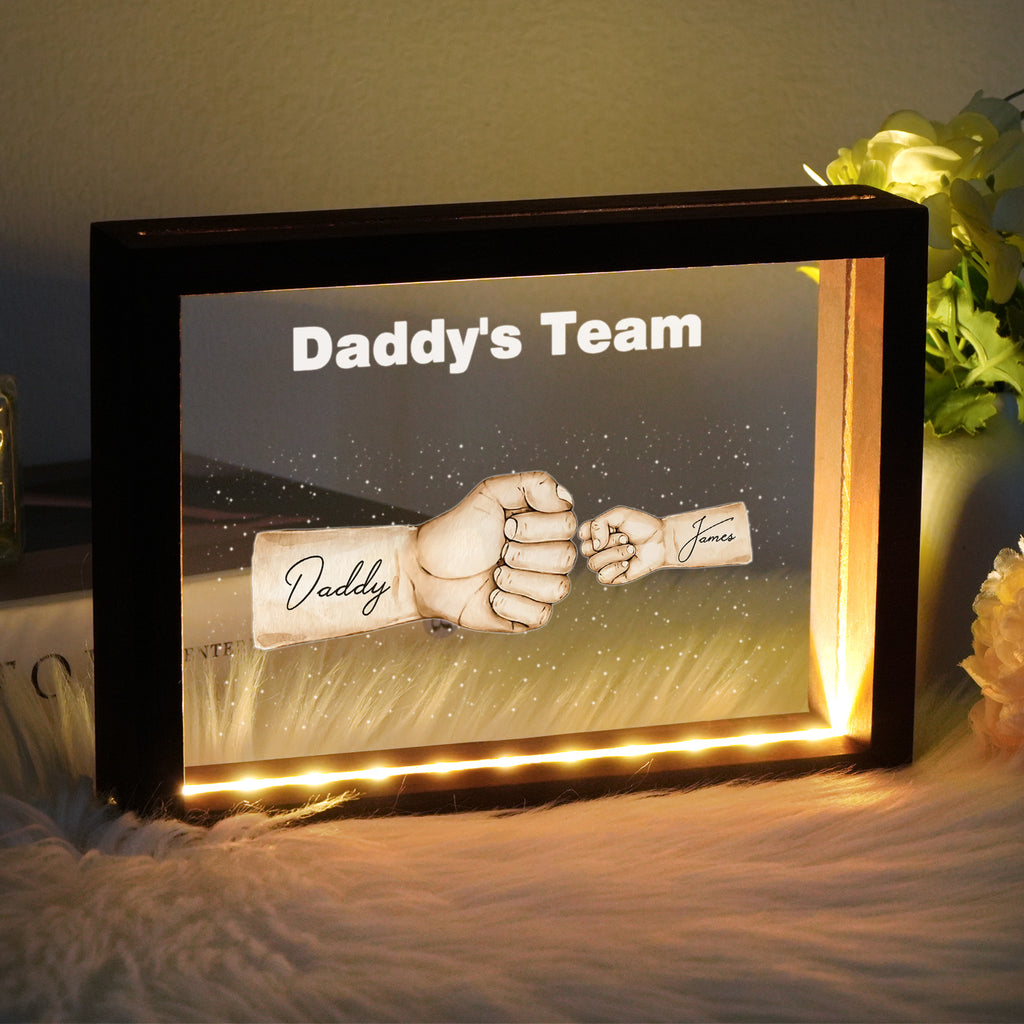 Custom Fists Night Light Personalized Name Father's Day Gifts for Dad