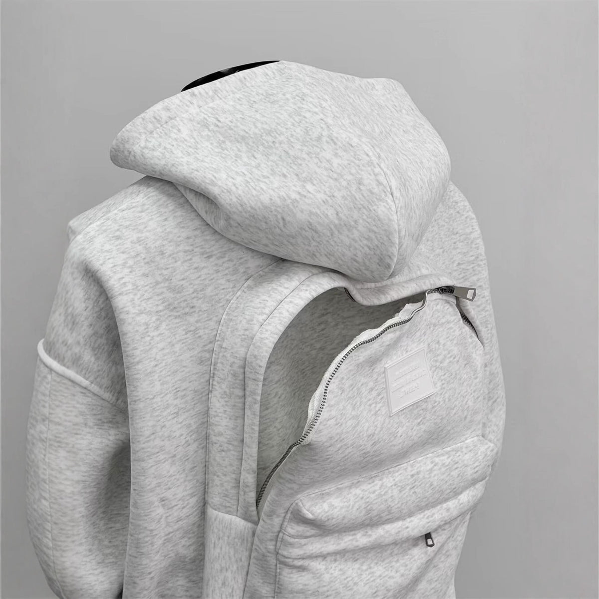 2-in-1 Backpack Hoodie Stylish Utility Sweatshirt with Built-In Storage Pocket