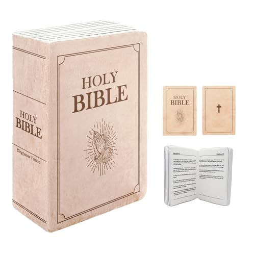 Bible Book Pillow – Book-Shaped Plush Cushion with Flip Pages, Religious Home Decor, Christian Gift & Novelty Pillow