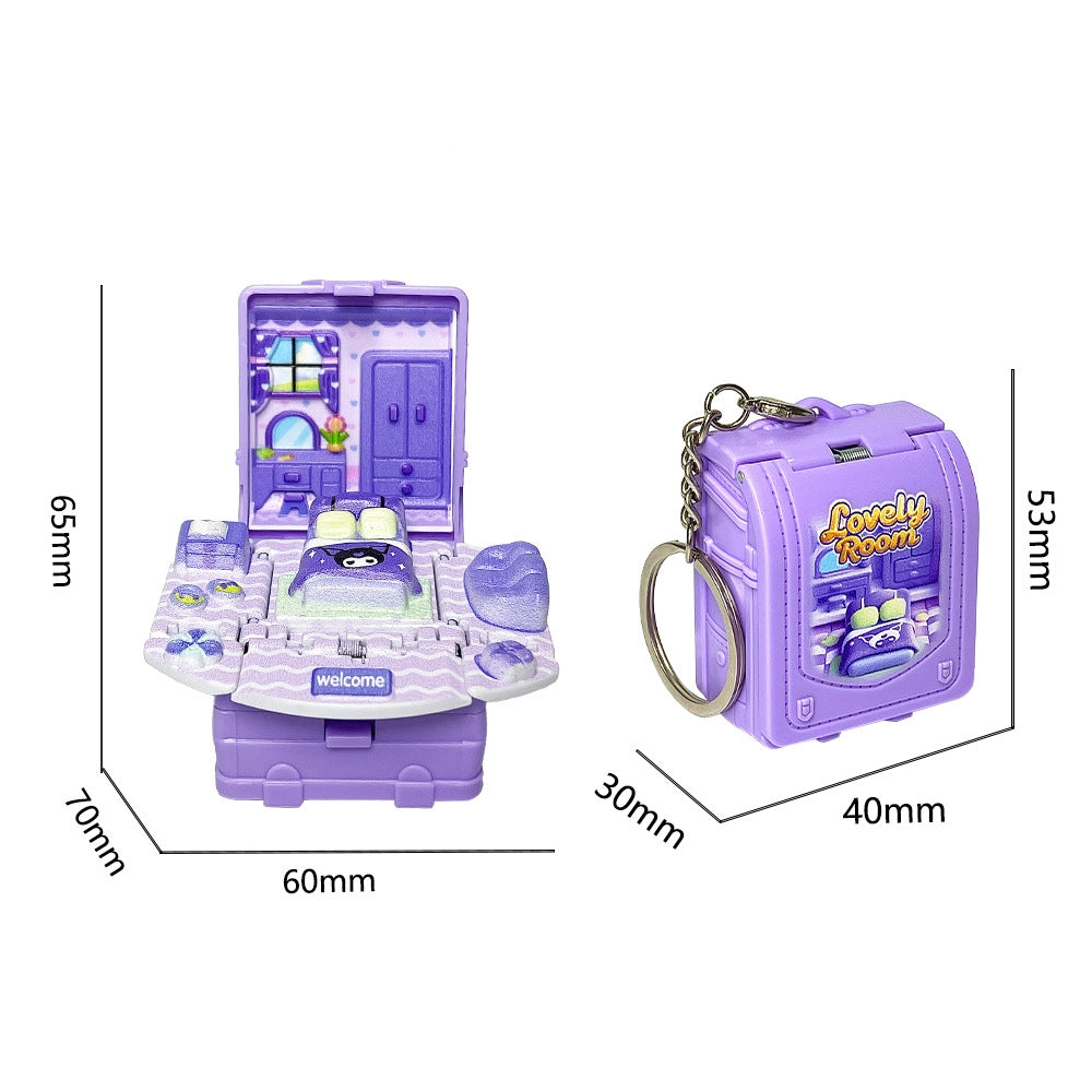 3d Pop-up Book Keychain Folding Bomb Book Decompression Pendant