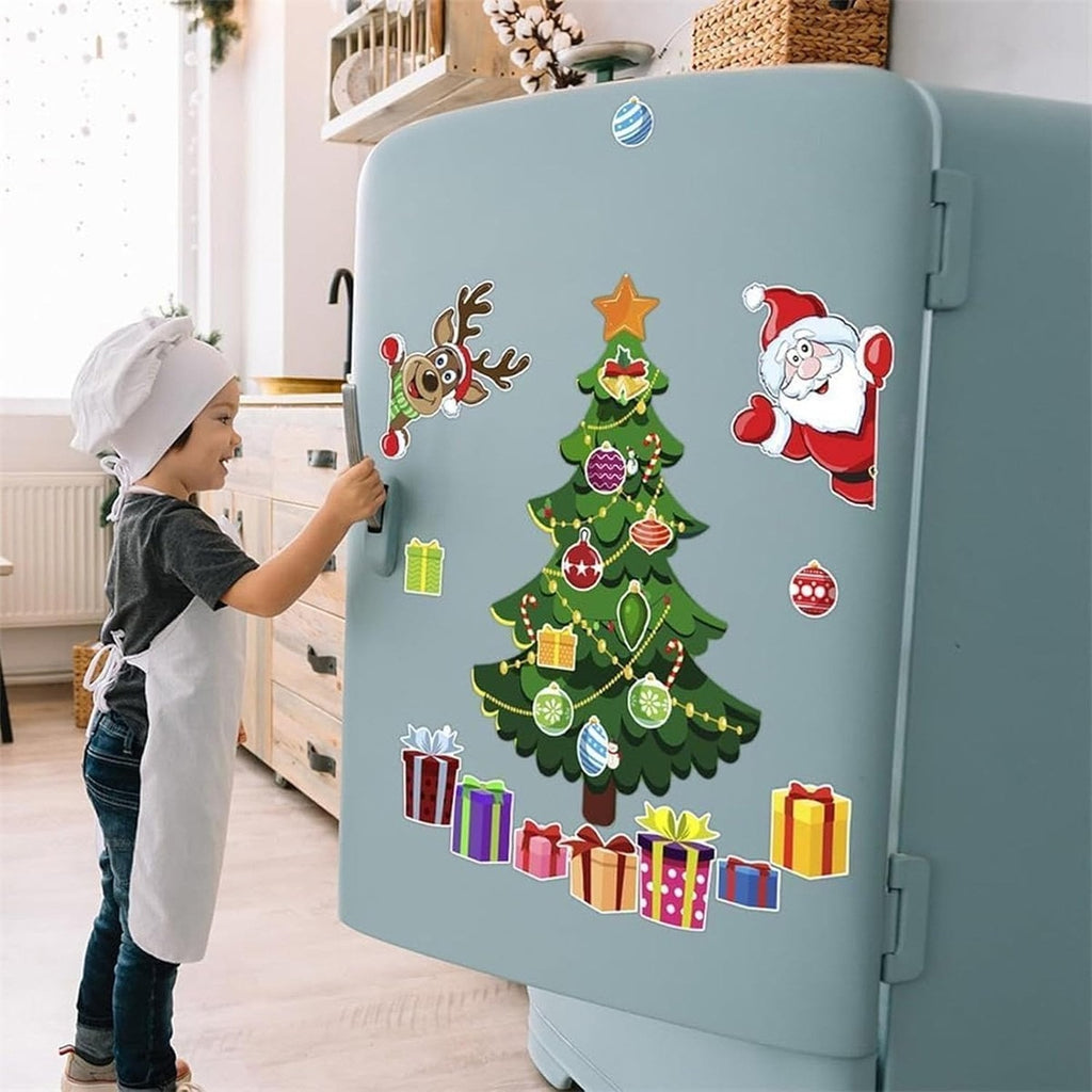 Magnetic Stickers Christmas Tree Decorations Fridge Magnets Sticker Decoration