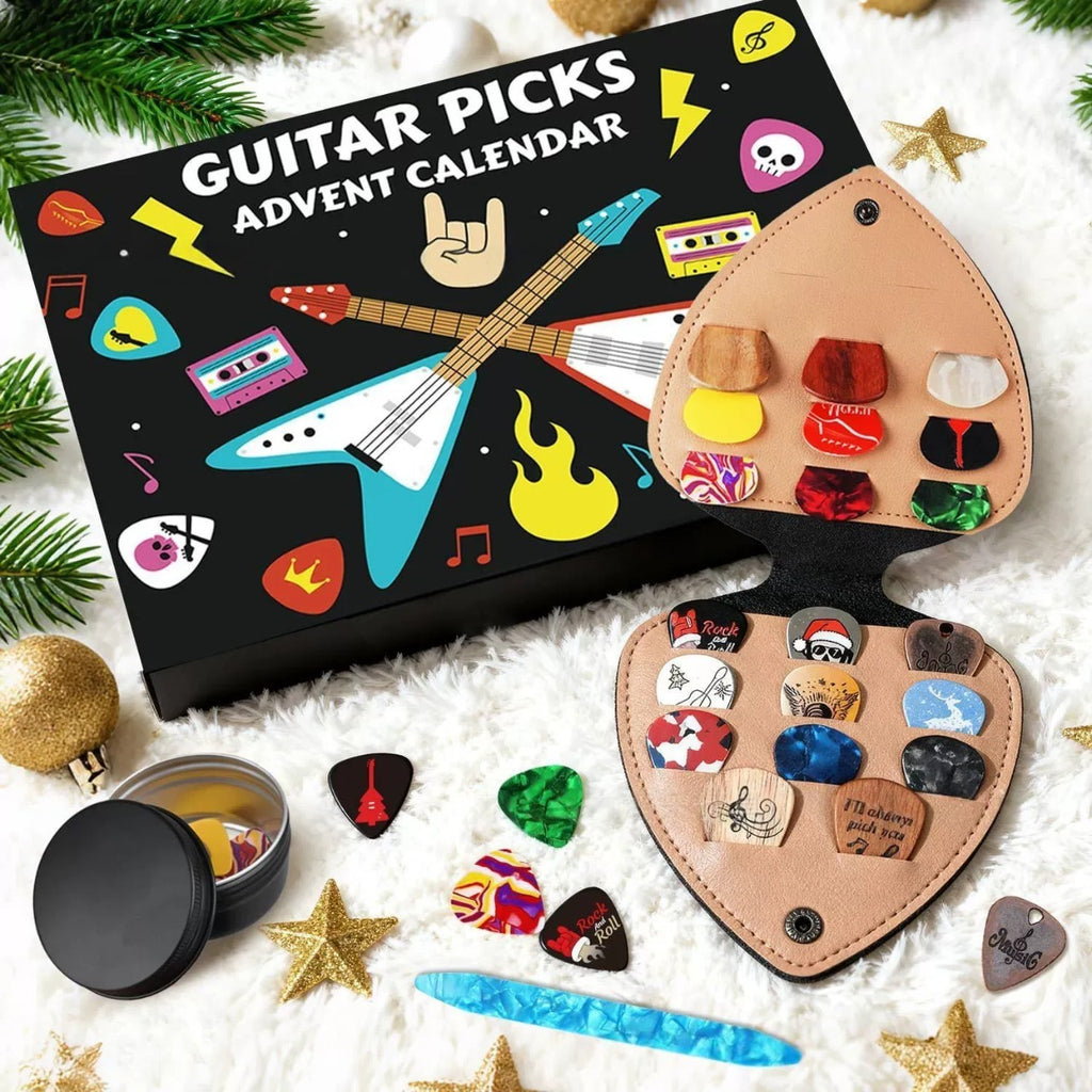 Guitar Picks Advent Calendar Guitar Picks Christmas Countdown Blind Box Christmas Gift