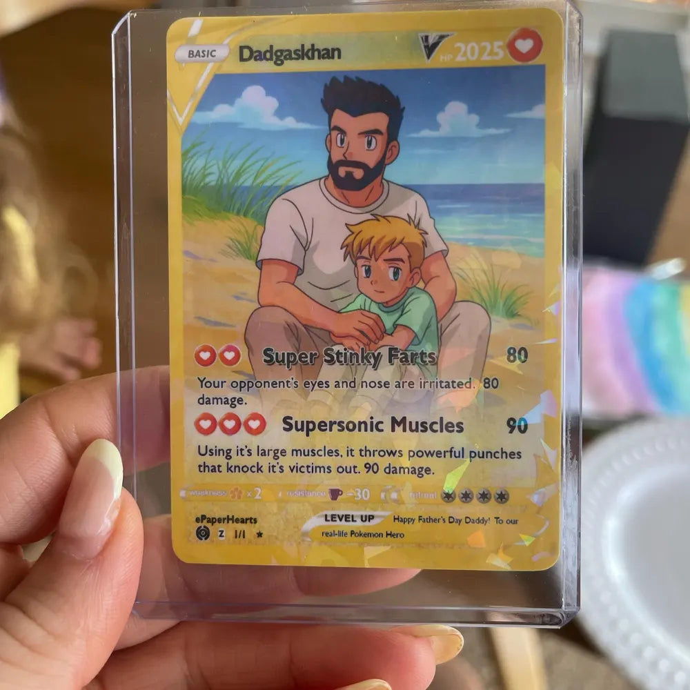 Custom Poke Card, Gift For dad, Father's Day Gift, Custom Poke Present