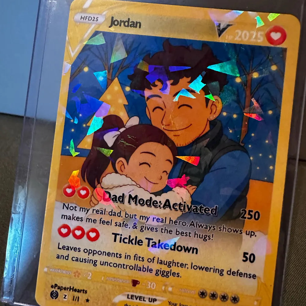 Custom Father's Day Poke Card Custom Poke Card Gift For Dad, Father's Day Gift, Custom Present