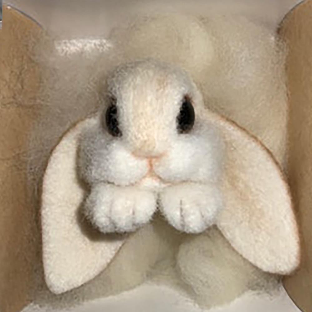 Custom Handmade Hare Keyring, Needle Felted Hare, Gift for Rabbit Lovers