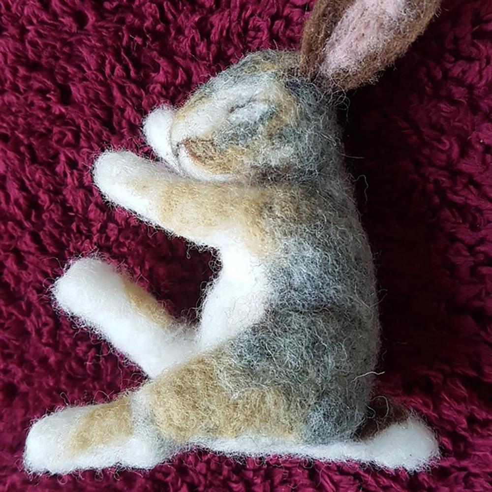 Custom Needle Felted Hare, Personalized Rabbit Gift, Finished Product with Free Gift Box