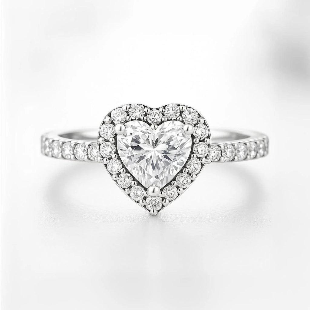 Eternal Heart Promise Ring Silver Ring US Size 5-9
