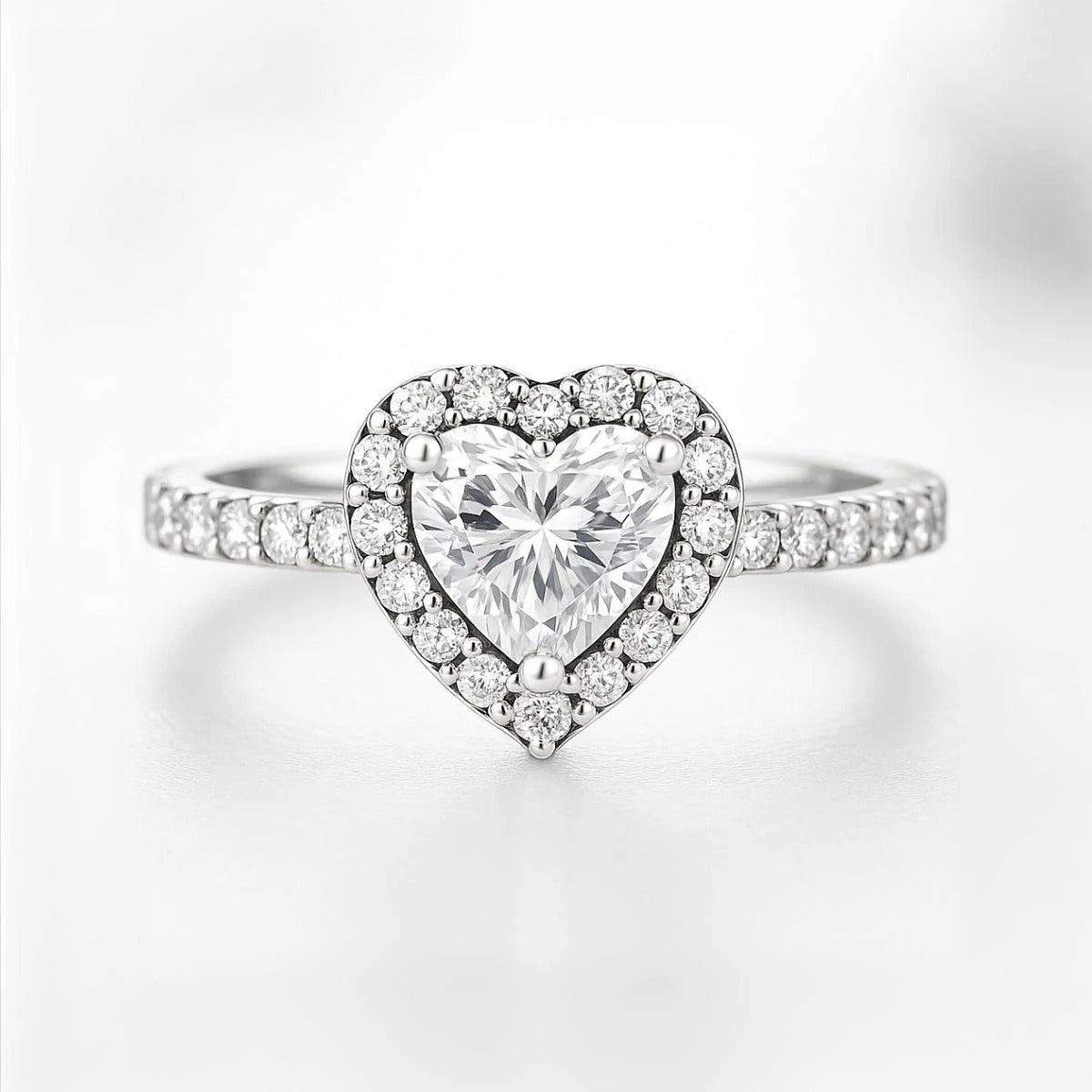 Eternal Heart Promise Ring Silver Ring US Size 5-9