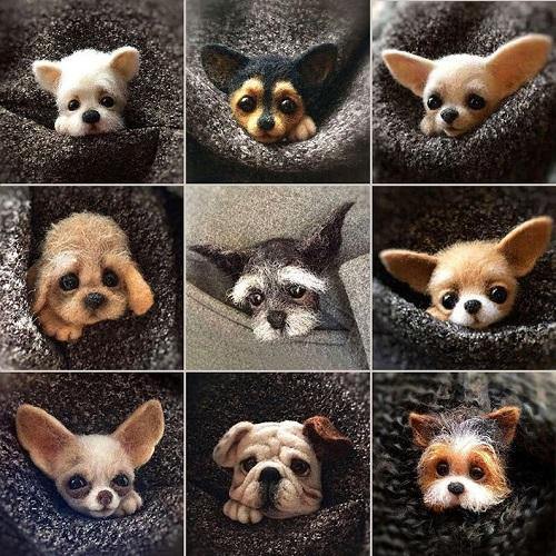 Custom Needle Felted Dog Brooch, Cute Felt Pet Pin, Ideal Gift for Birthdays & Friends
