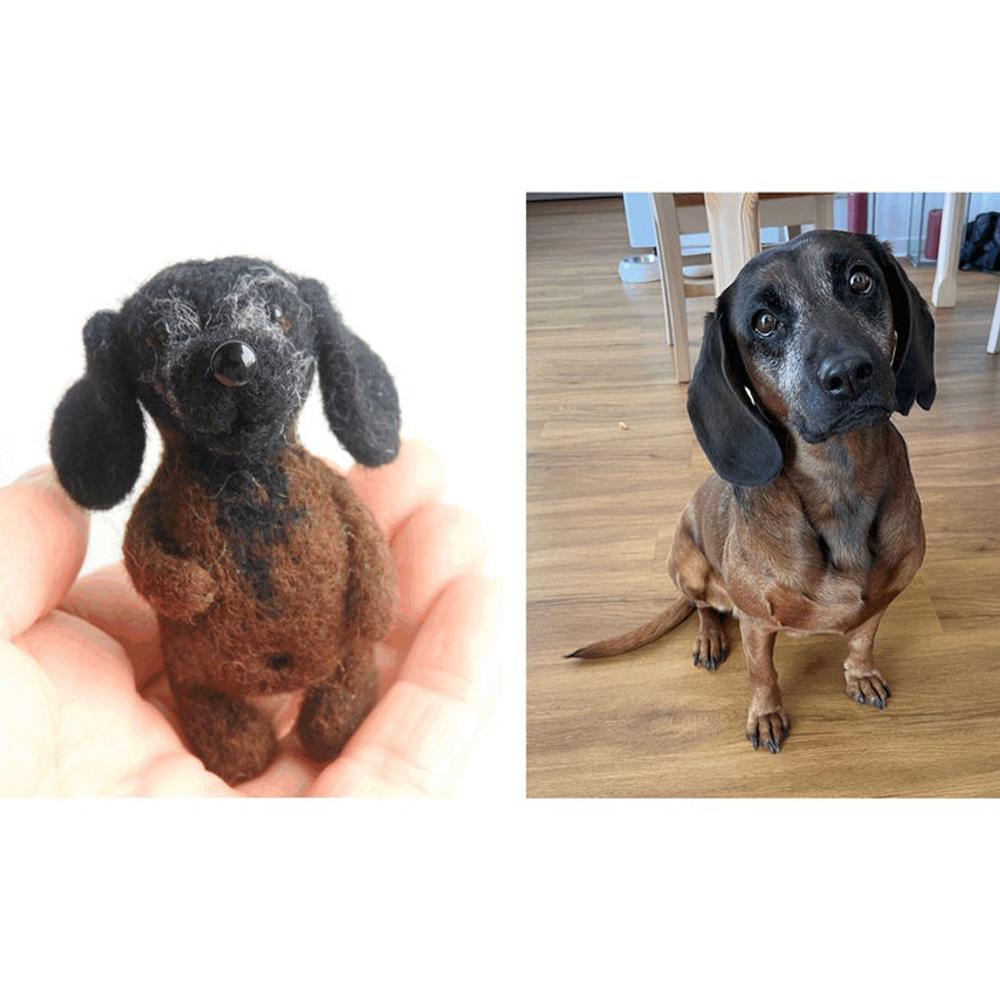 Custom Needle Felted Dog Brooch, Cute Felt Pet Pin, Ideal Gift for Birthdays & Friends