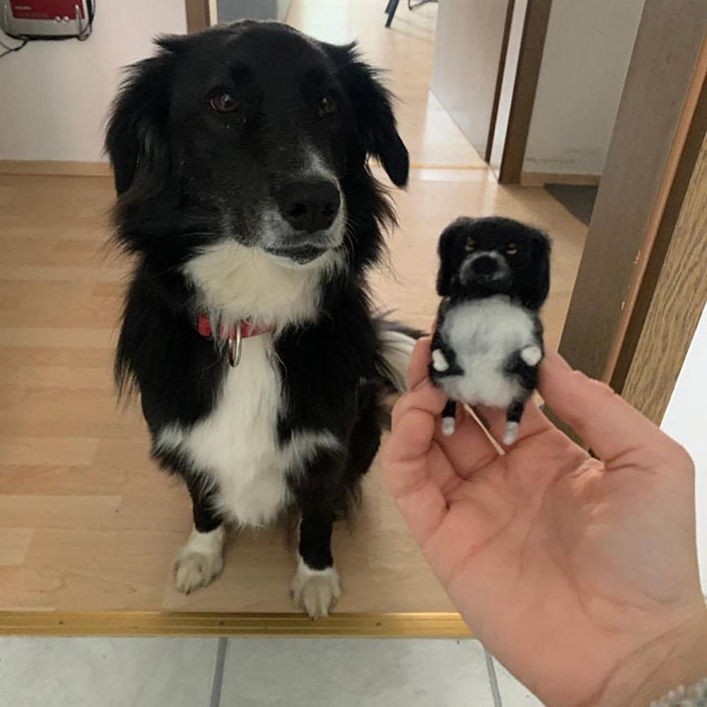 Custom Needle Felted Dog Brooch, Cute Felt Pet Pin, Ideal Gift for Birthdays & Friends