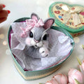 Custom Handmade Hare Keyring, Needle Felted Hare, Gift for Rabbit Lovers