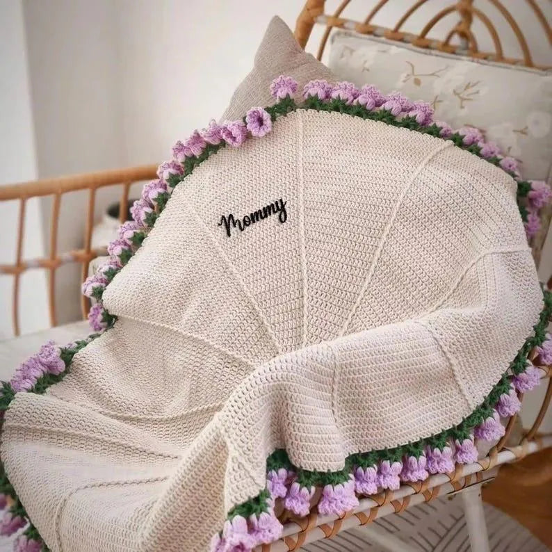Hand-woven Rose Blanket DIY Kit & Ready-Made Gift for Mother's Day Valentine's Day