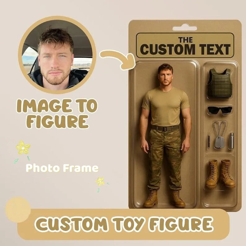 Fully Body Custom Action Figure Portraits | Personalized Toy Box Art | Custom Photo Frame Decorations | The Greatest Man