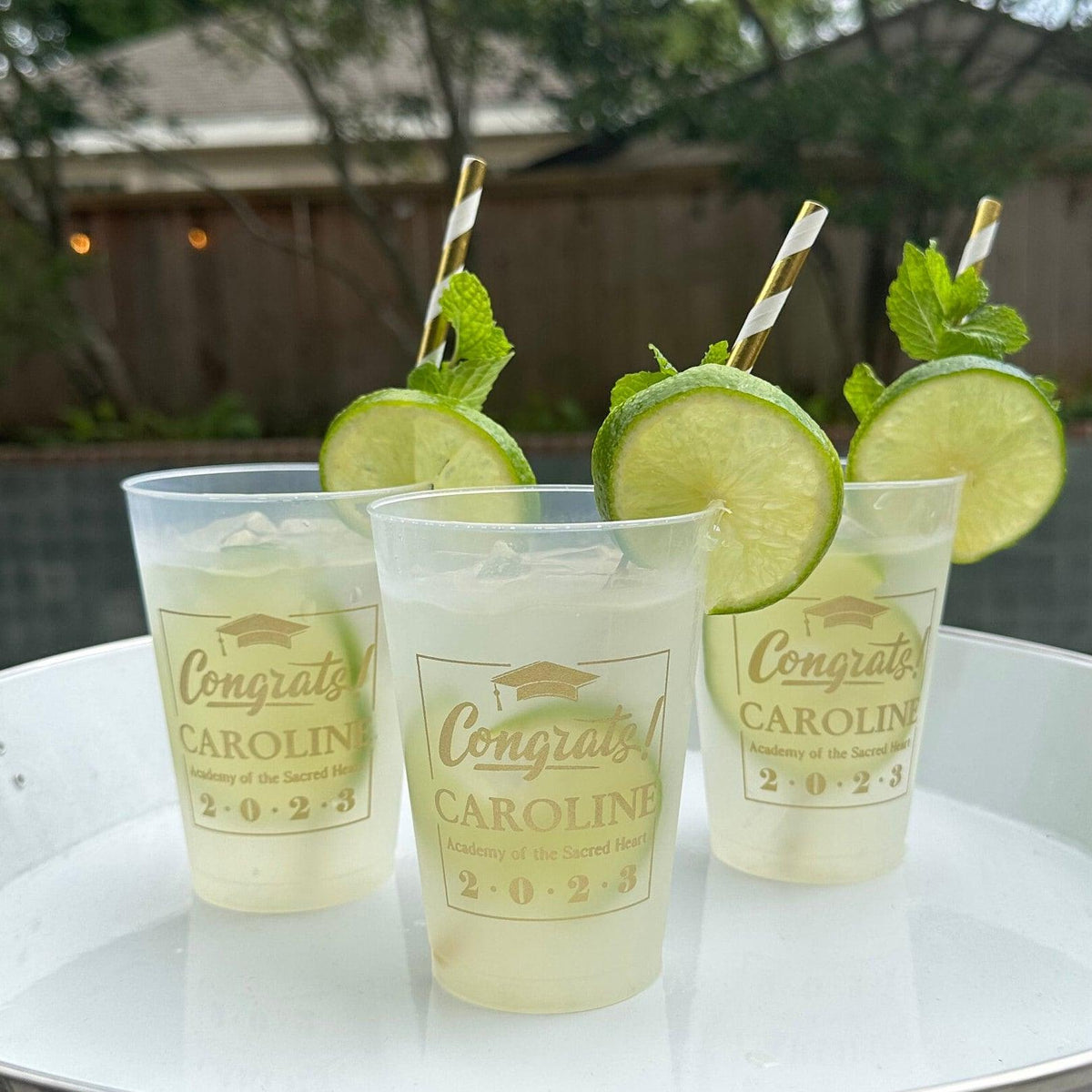 Personalized 12oz and 16oz Frosted Graduation Tumblers for Graduation Party