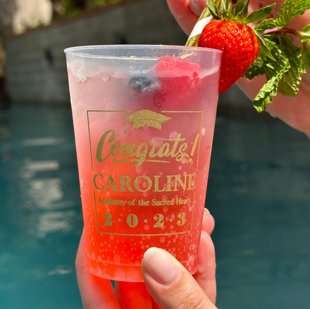 Personalized 12oz and 16oz Frosted Graduation Tumblers for Graduation Party