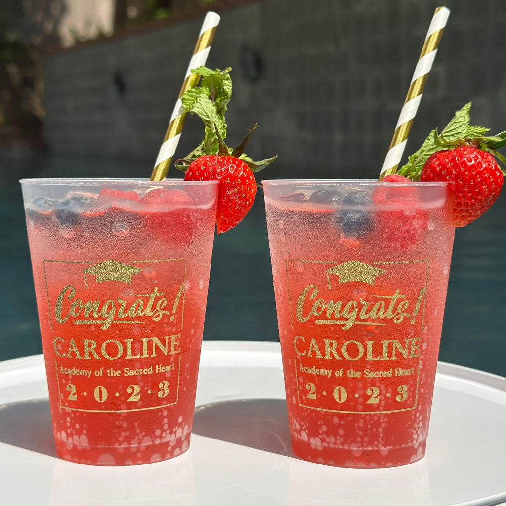 Personalized 12oz and 16oz Frosted Graduation Tumblers for Graduation Party