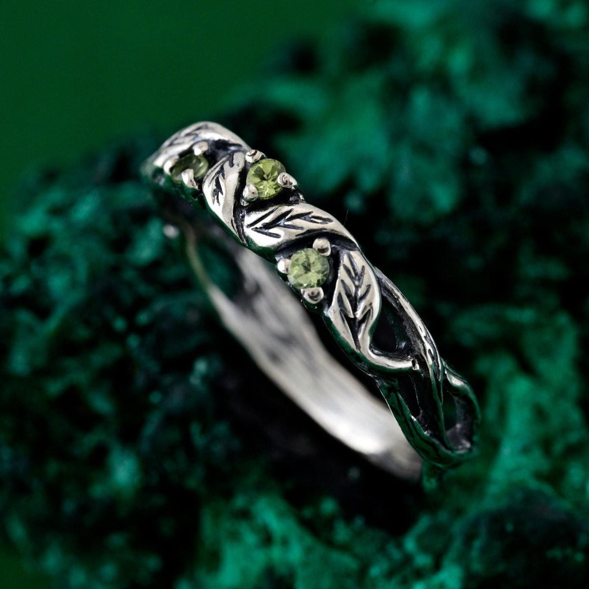 Custom Birthstone Ring Forest Fairy With Text Inside- Personalized Enchanted Gift